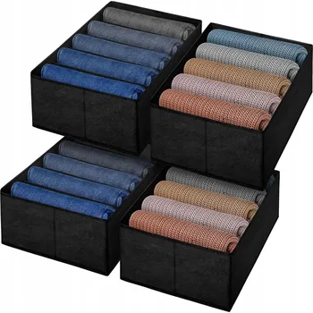 Organizér oblečení Organizér do Zásuvek, Skládací, Sada 4 Kusů, na Prádlo, Ponožky, Oblečení