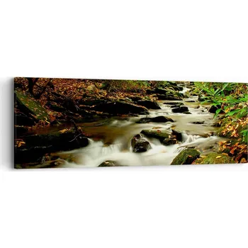 Obraz Obraz na plátně do obýváku ložnice 90x30 les foto obrazy na zeď canvas