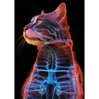 Plakát Plakát Anatomie Kočky bez rámu 21 x 29,7 cm