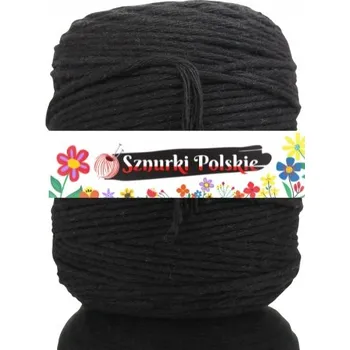 Nit Bavlněná šňůra na makramé černá 200m 3mm