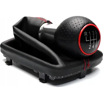 Hlavice řadicí páky PROTEC Řadící páka s manžetou Audi A4 B7 2004-2009 6st červená