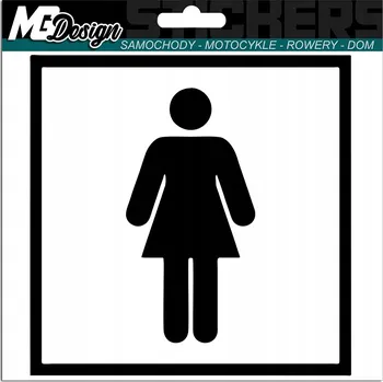 Samolepicí dekorace na vozidlo NÁLEPKA na auto LUDEK PIKTOGRAM IKONA ŽENA 15x15 cm