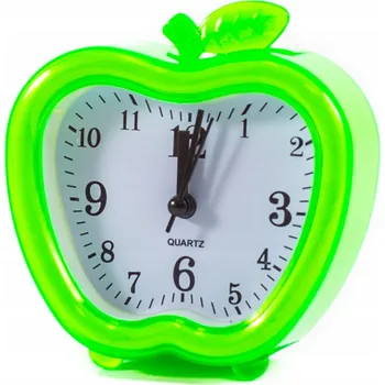 Hodiny BAREVNÉ HODINY S BUDÍKEM Jablko
