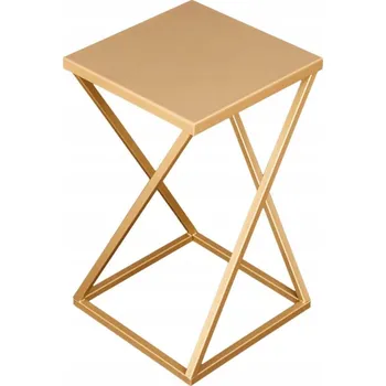 Stojan na květiny Moderní DRŽÁK NA KVĚTINÁČ stojící kovový STOJAN NA KVĚTINY loft 40 cm ZLATÝ