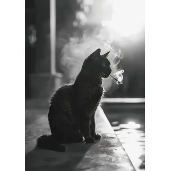 Plakát Plakát Kočičí pauza bez rámu 21 x 29,7 cm