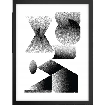 Obraz Obraz plakát v černém rámu do obýváku 30x40 geometrický plakáty na zeď