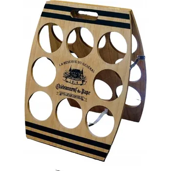 Stojan na víno Dřevěný stojan na 8 lahví