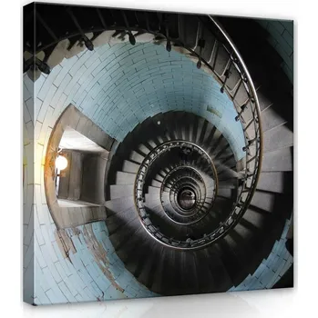 Obraz OBRAZ NA PLÁTNĚ CANVAS 80x80 SCHODY KLATKA