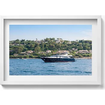 Obraz Nástěnný obraz v rámu s grafikou Saint Tropez Provence ve Francii 60x40 cm