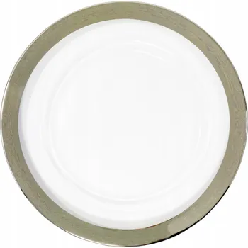 Talíř STŘÍBRNÝ PODTALÍŘ FORMA SKLENĚNÝ PODSTAVEC POD TALÍŘ Ø33 A-011 SKLO STŘÍBRO