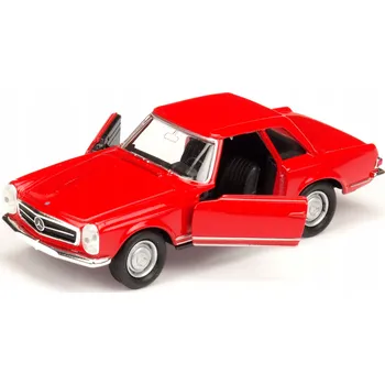 autíčko WELLY OLD TIMER 1963 MERCEDES 230SL PAGODA W113 ČERVENÝ 1:34 KOVOVÝ NOVÝ