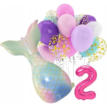 Balónek BALÓNKY sada na 2. narozeniny - MOŘSKÁ PANNA