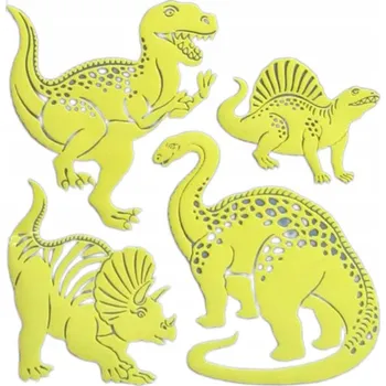 Obraz _xx_Fluorescenční dekorace na zeď 41x29 cm - Dinosauři