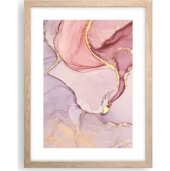 Obraz Obraz plakát v rámu světlý dub do obýváku 30x40 abstrakce plakáty na zeď