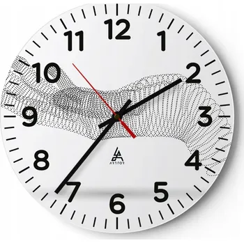 Hodiny Kuchyňské nástěnné hodiny 30x30 Abstrakce Moderní skleněné hodiny Tiché