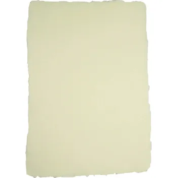 Barevný papír Ruční papír hladký ecru A4 5 listů