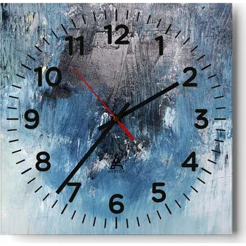 Hodiny Nástěnné hodiny do obýváku 40x40 Abstrakce Tiché hodiny Skleněné hodiny Bez hlučnosti