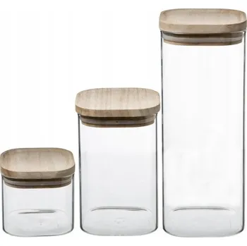 Dóza na potraviny Průhledné dózy na sypké potraviny 5five Simple Smart, sada 3 ks