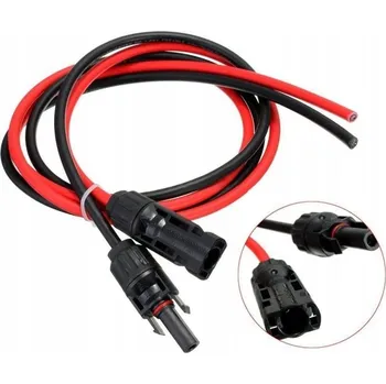 Solární kabel 4mm 2x5m + konektory MC4