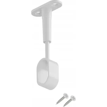 Věšák Závěsný držák do skříně na oblečení oválný průchozí HANGER P BÍLÝ (Bílý)