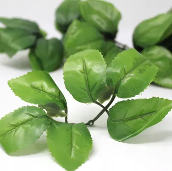 umělá květina UMĚLÉ LÍSTKY na mýdlové květiny, do kytic a aranžmá, 10 ks, zelené, růže