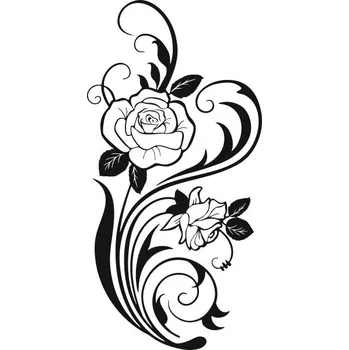 Samolepící dekorace Samolepka na stěnu Květiny Růže 50 cm