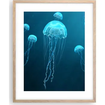 Obraz Obraz plakát na zeď v rámu světlý dub 40x50 medúza plakáty do obýváku