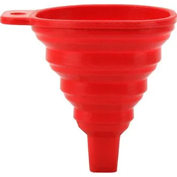 Trychtýř - nálevka skládací, silikonový, průměr 80 mm, se závěsným očkem