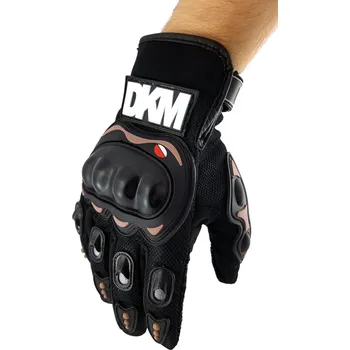 Moto rukavice Motocyklové rukavice DKM vel. L černé