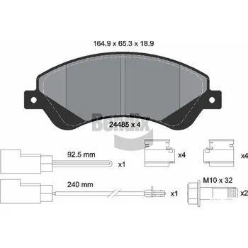 Brzdová destička Sada brzdových destiček, kotoučová brzda BENDIX Braking BPD1275