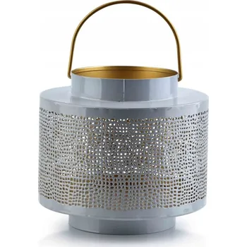 Obraz Kovový prolamovaný lampion lampa lucerna šedá