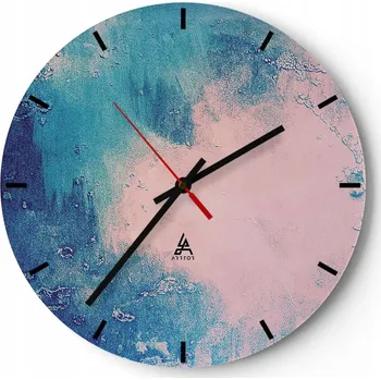 Hodiny Nástěnné hodiny do kuchyně 30x30 Abstrakce Skleněné hodiny do obýváku Tiché