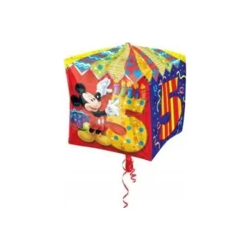 Balónek Fóliový balónek kostka Mickey Mouse 5. narozeniny 1 ks