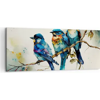 Obraz Foto obraz na plátně canvas 100x40 ptáci obývák ložnice na zeď velký