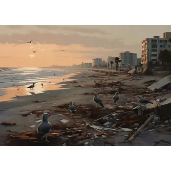 Plakát Plakát Rackové po bouři bez rámu 29,7 x 21 cm