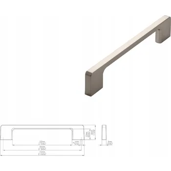 Nábytkové kování Nábytková úchytka SIRO 2027-172ZN21 vzhled nerezové oceli