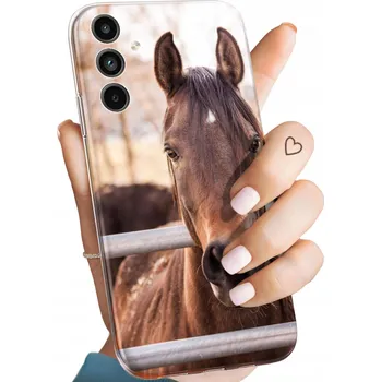 Pouzdro na mobilní telefon Zadní Kryt Hello Case pro Samsung Galaxy A15 hnědé