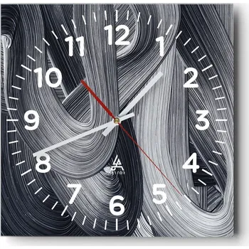 Hodiny Nástěnné hodiny do obýváku 40x40 Abstrakce Tiché hodiny Skleněné hodiny Bez hlučnosti