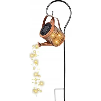 Venkovní osvětlení ZAHRADNÍ LAMPA SOLÁRNÍ LED SVĚTLO ZAPICHOVACÍ KONVIČKA DO ZAHRADY NA TERASU