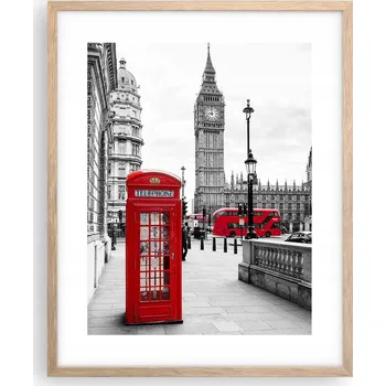 Obraz Obraz plakát na zeď v rámu světlý dub 40x50 město plakáty do obýváku