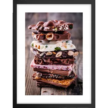 Obraz Obraz plakát v černém rámu do obýváku 30x40 gastronomie foto na zeď