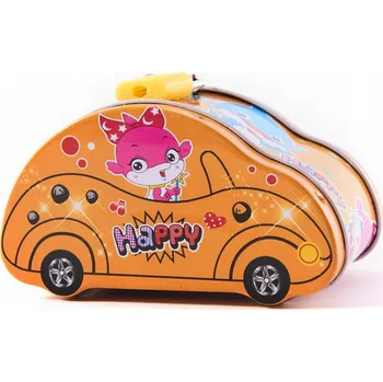 Pokladnička Auto Pokladnička Kovová se Zámkem Různé Barvy