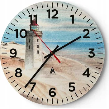 Hodiny Nástěnné hodiny do obýváku 40x40 Lucerna Kulatý Skleněné hodiny Loft Tiché