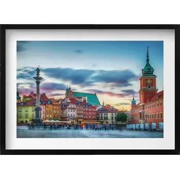 Obraz Závěsný obraz rámeček černé barvy Zámek Staré Město ve Varšavě 70x50 cm