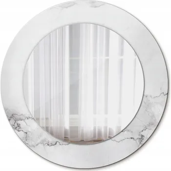 Zrcadlo Zrcadlo závěsné se skleněným rámem Bílý mramor 50 cm