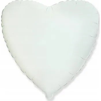 Balónek Fóliový balónek 18 palců Srdce BÍLÉ