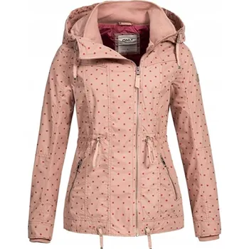 Dámské spodní prádlo ONLY DÁMSKÁ PARKA S PUNTÍKY RŮŽOVÁ S PODŠÍVKOU