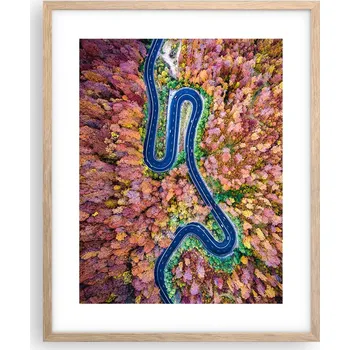 Obraz Obraz plakát na zeď v rámu světlý dub 40x50 abstrakce plakáty do obývacího pokoje