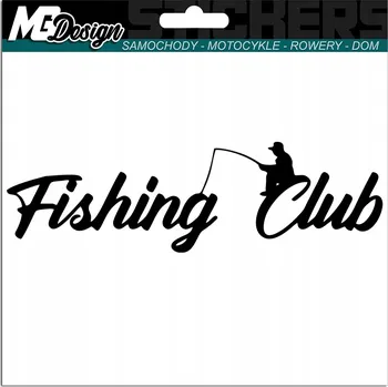 Samolepicí dekorace na vozidlo NÁLEPKA na auto FISHING CLUB RYBAŘENÍ 5x15