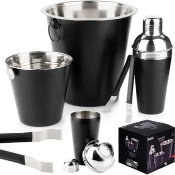 BARMANSKÁ SADA: shaker, vědro na led, kleště